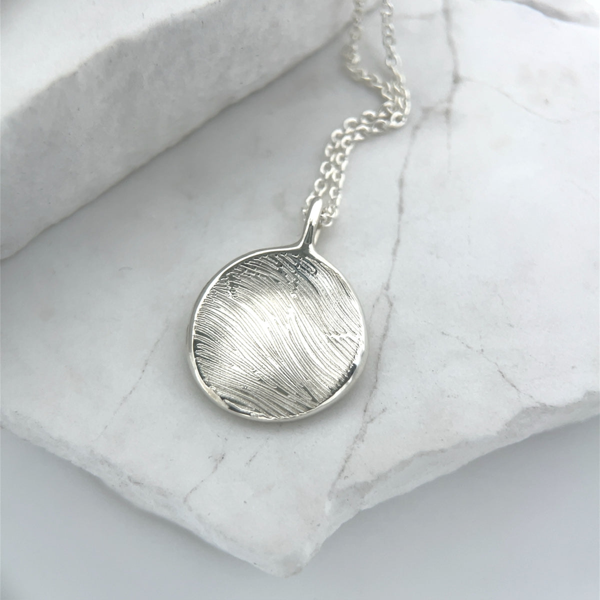 White Gold Impression Necklace