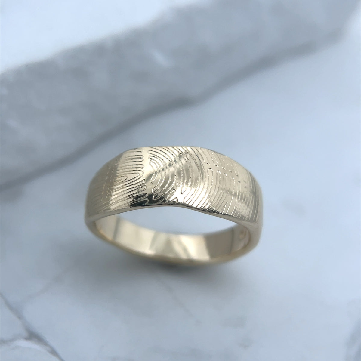 Gold Band Impression Ring
