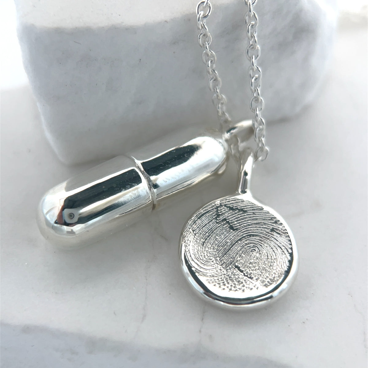 White Gold Impression Necklace