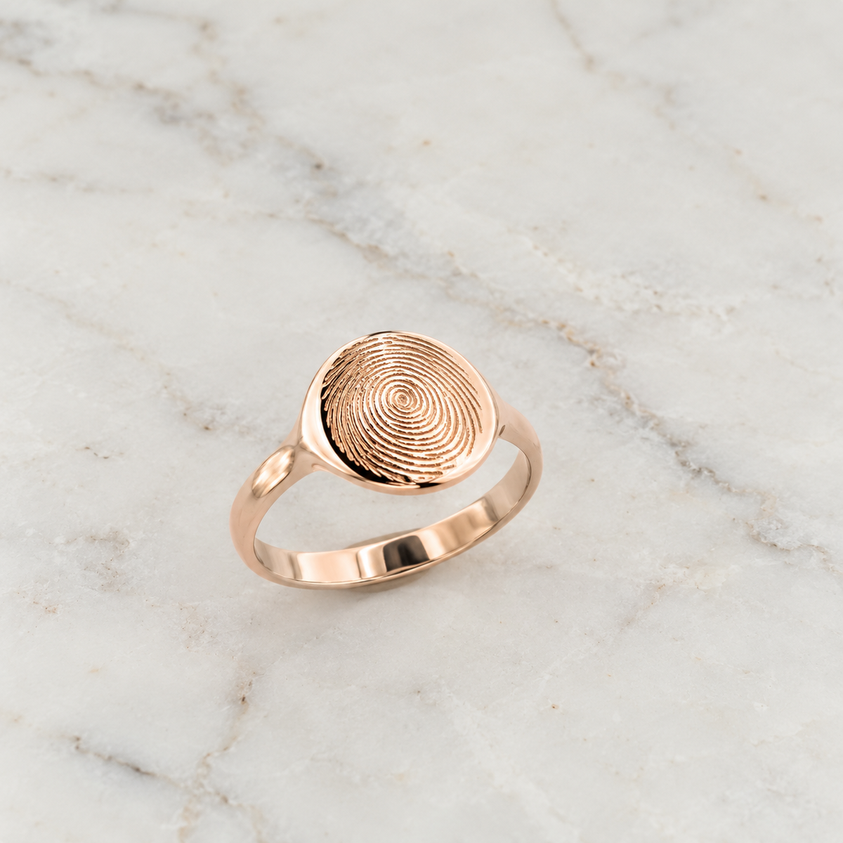 Rose Gold Stacker Impression Ring