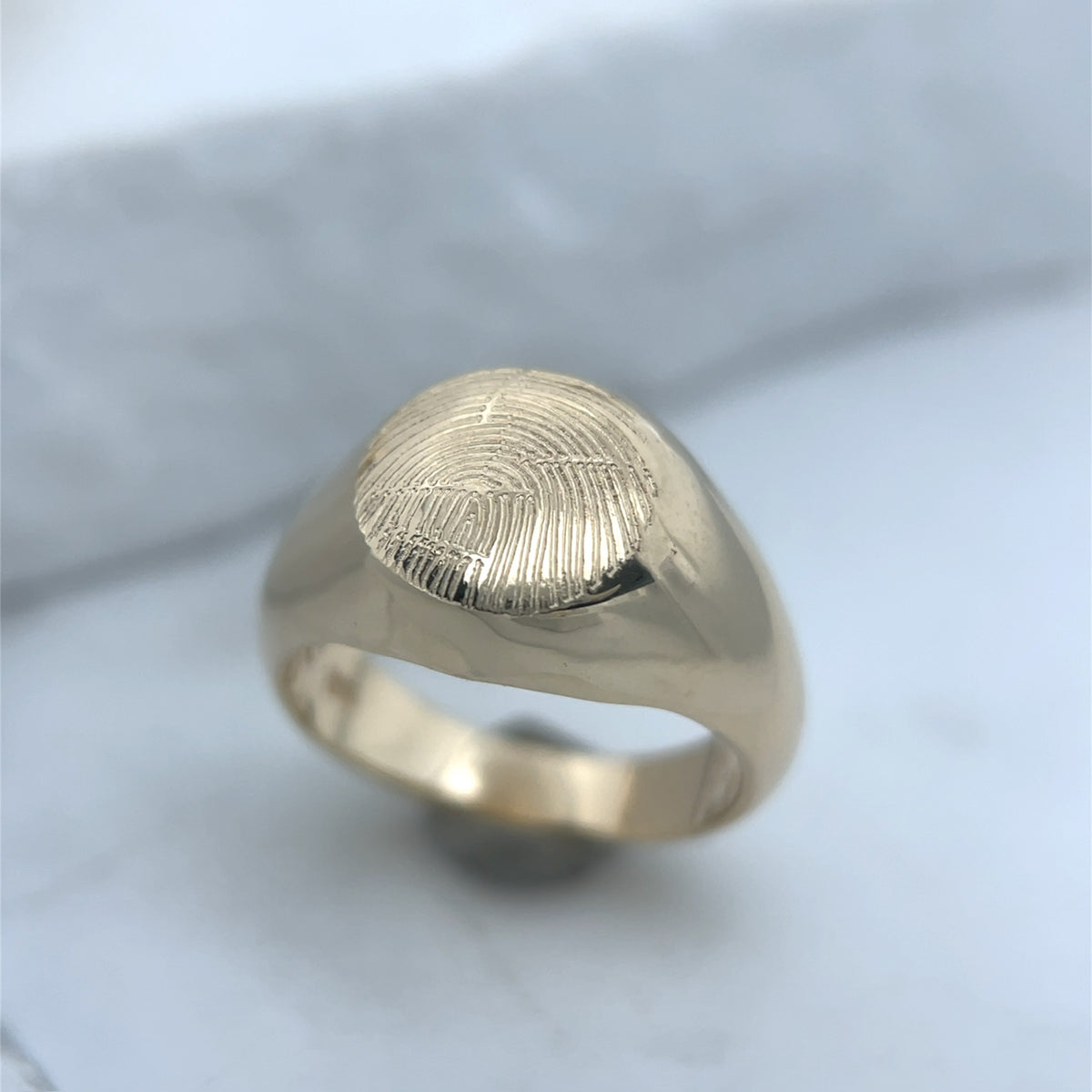 Gold Signet Impression Ring