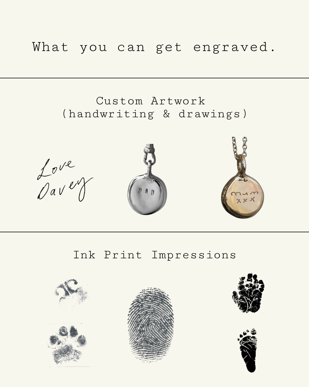 Sterling Silver Impression Necklace