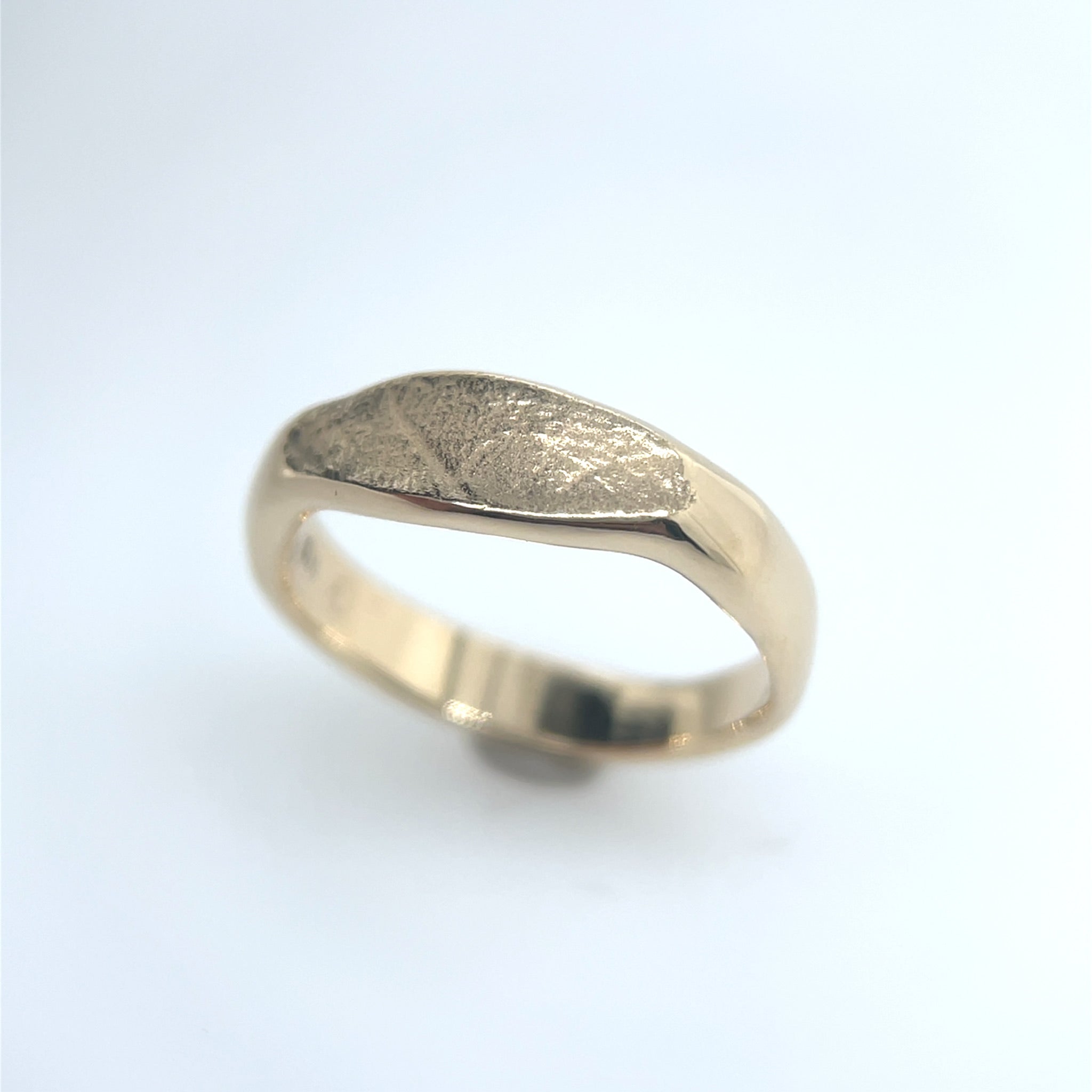 Gold Band Impression Ring