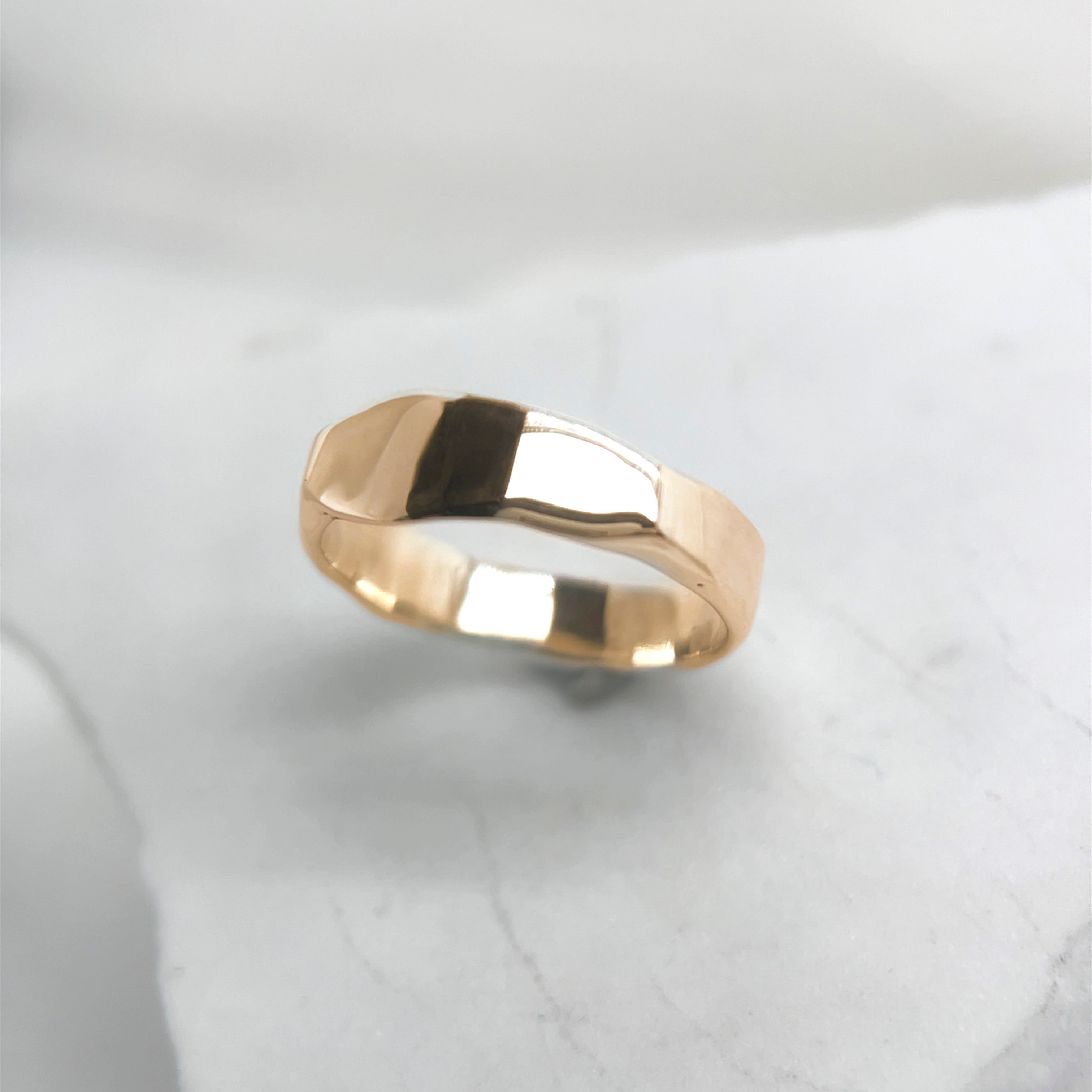 Gold Band Impression Ring