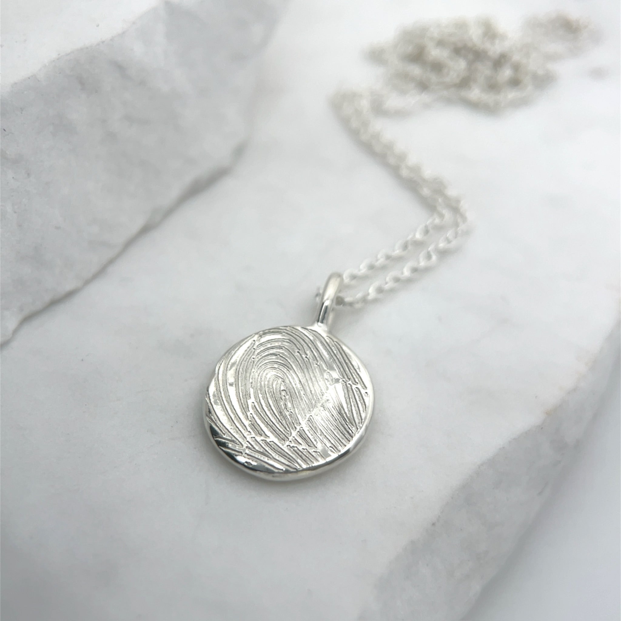 Sterling Silver Impression Necklace