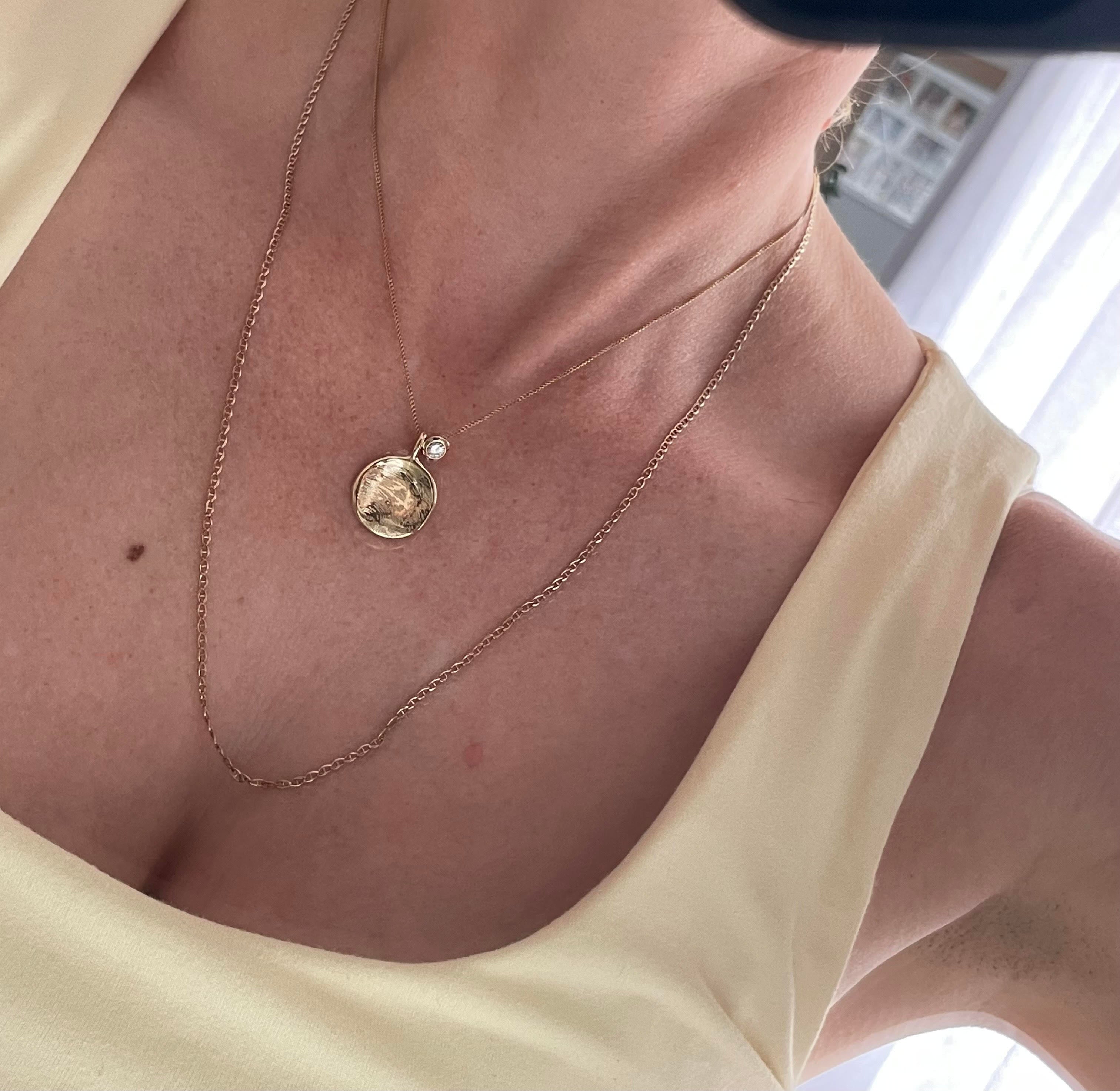 Gold Impression Necklace