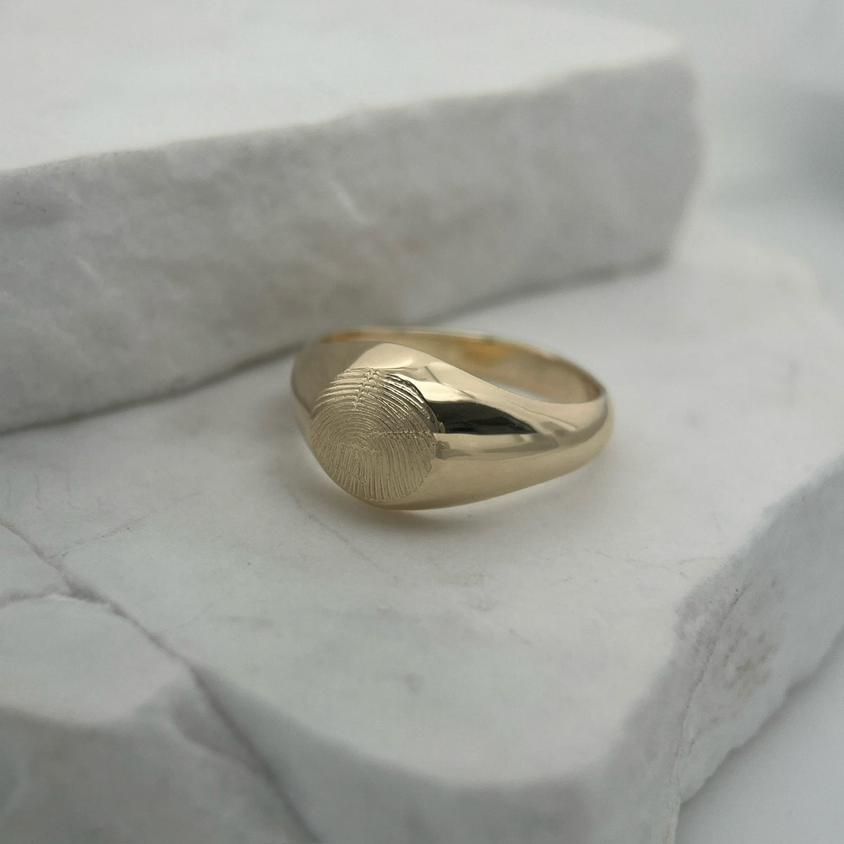Gold Signet Impression Ring