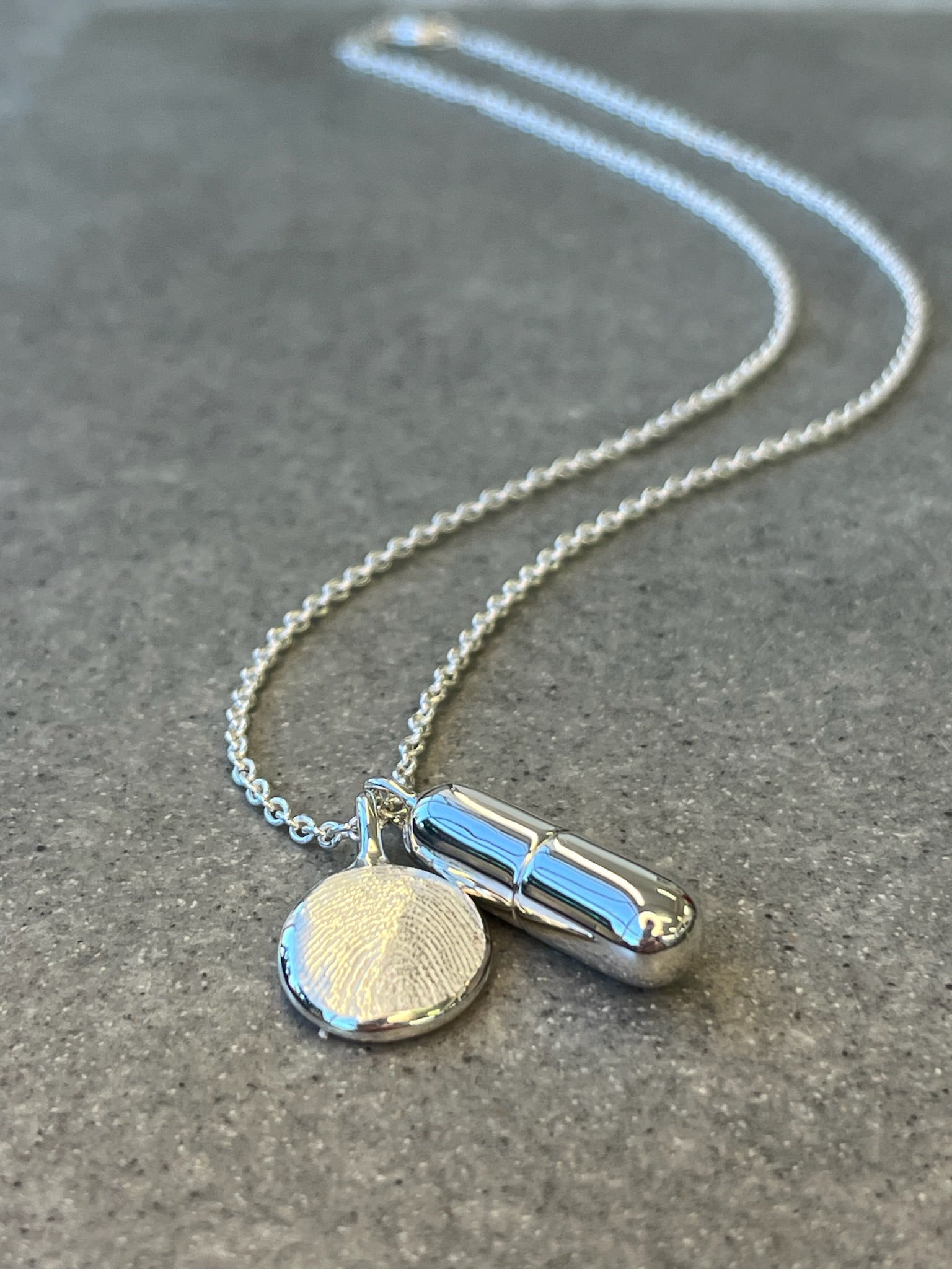 Sterling Silver Capsule Necklace