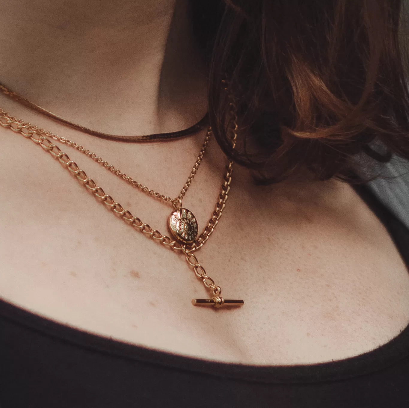 Rose Gold Impression Necklace