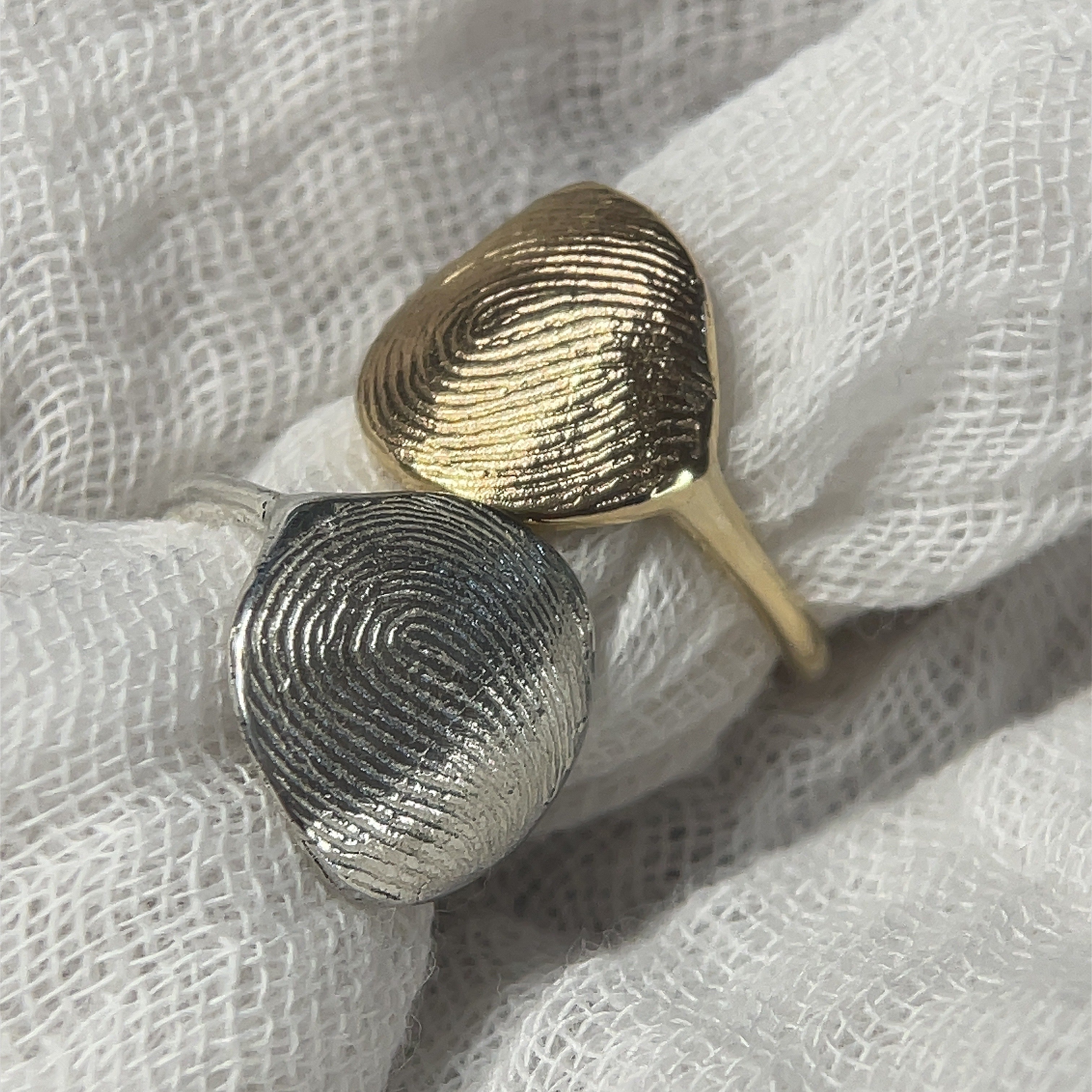 Gold Stacker Impression Ring
