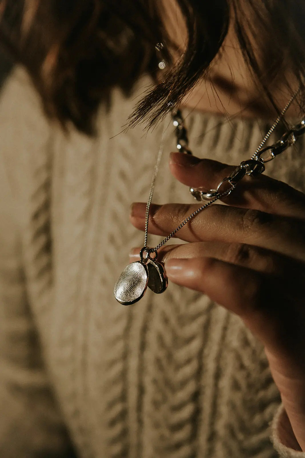 White Gold Impression Necklace