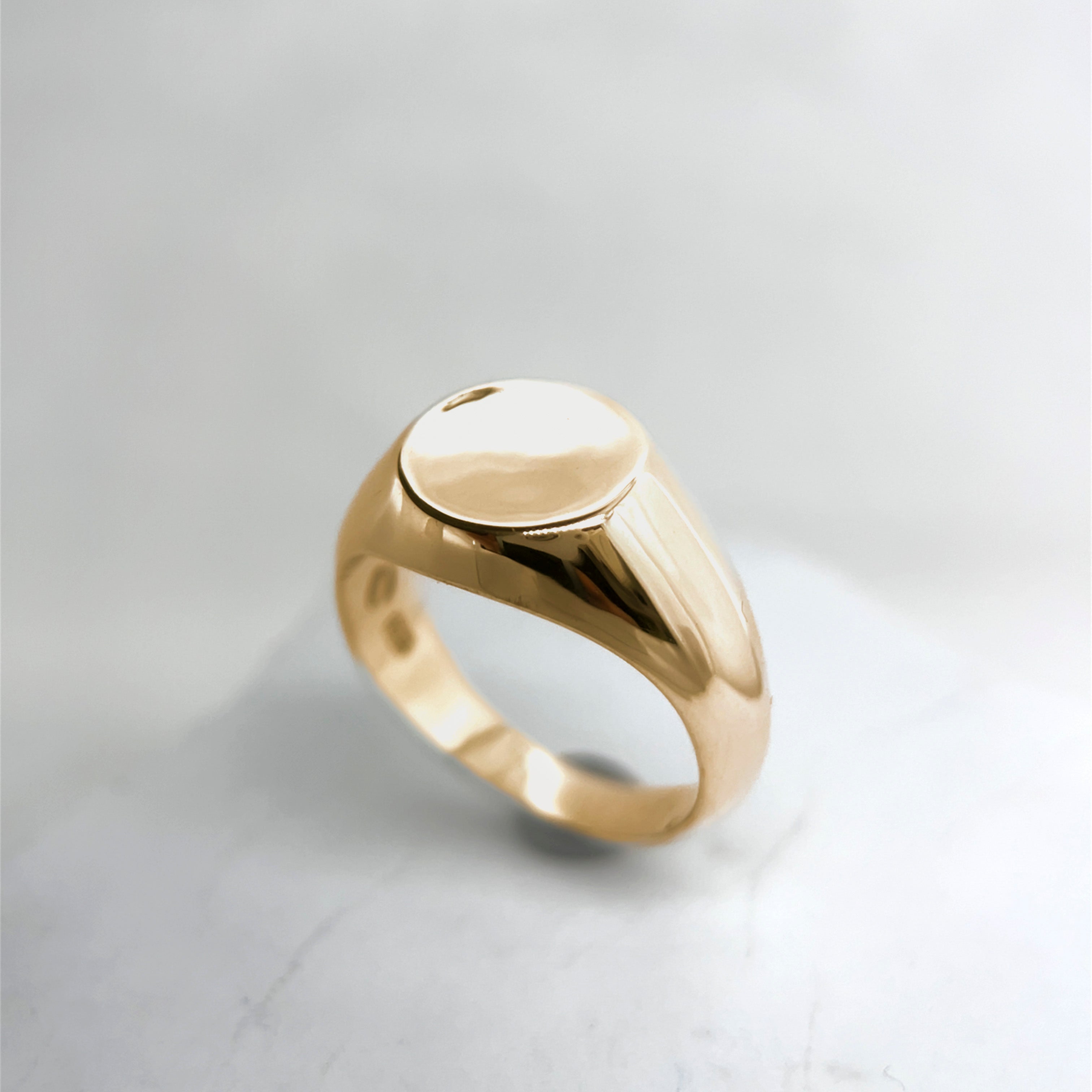 Gold Signet Impression Ring