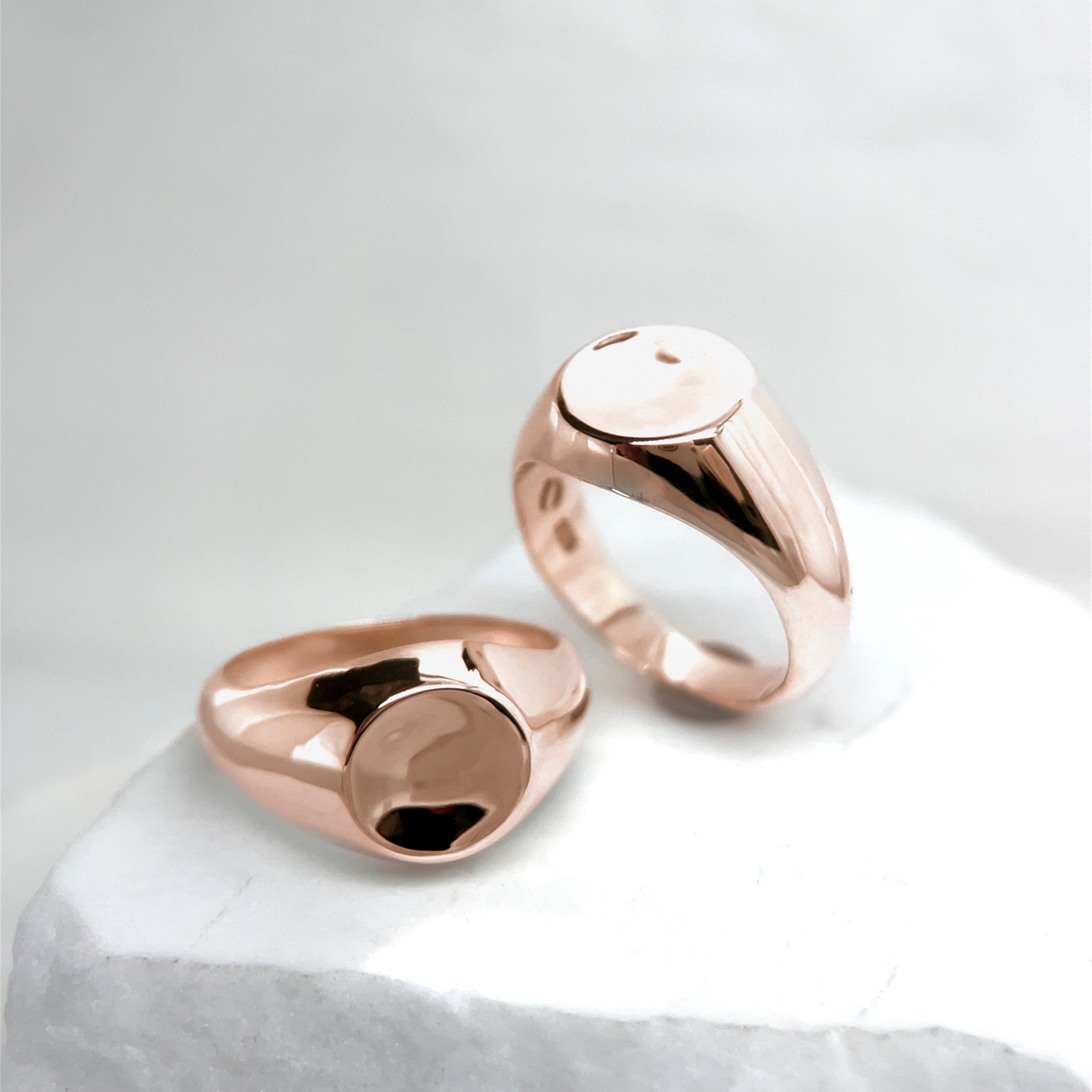 Rose Gold Signet Impression Ring