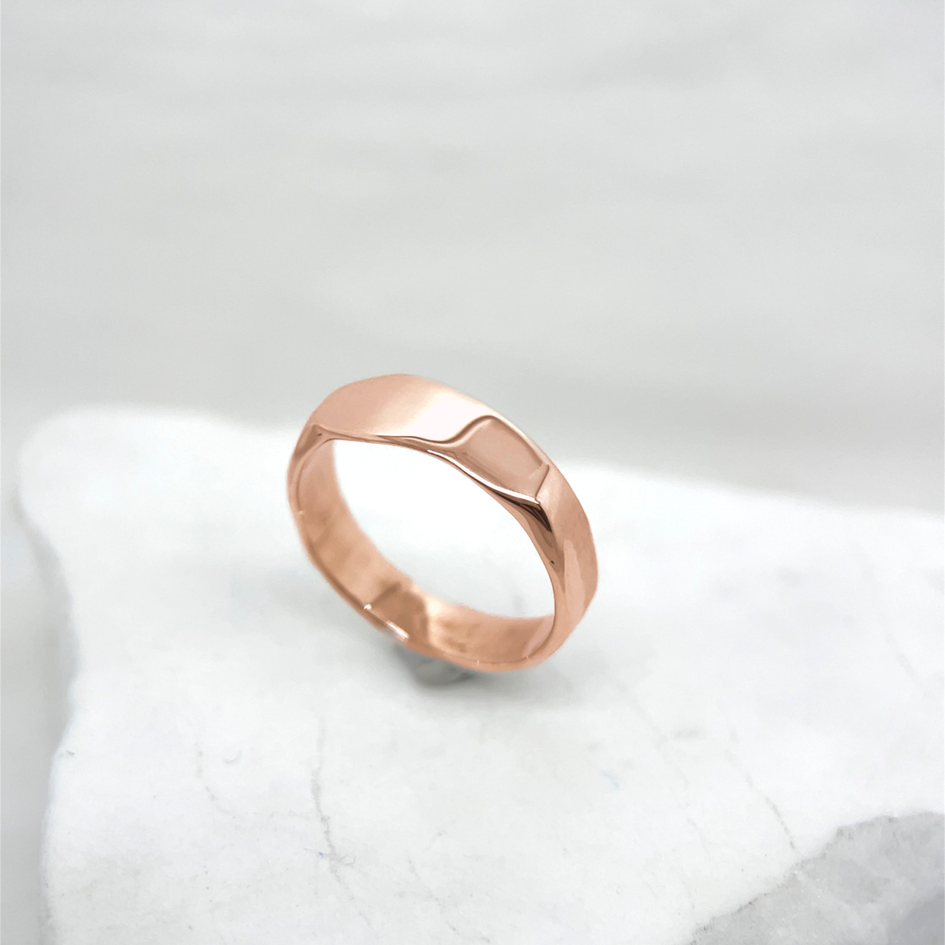 Rose Gold Band Impression Ring