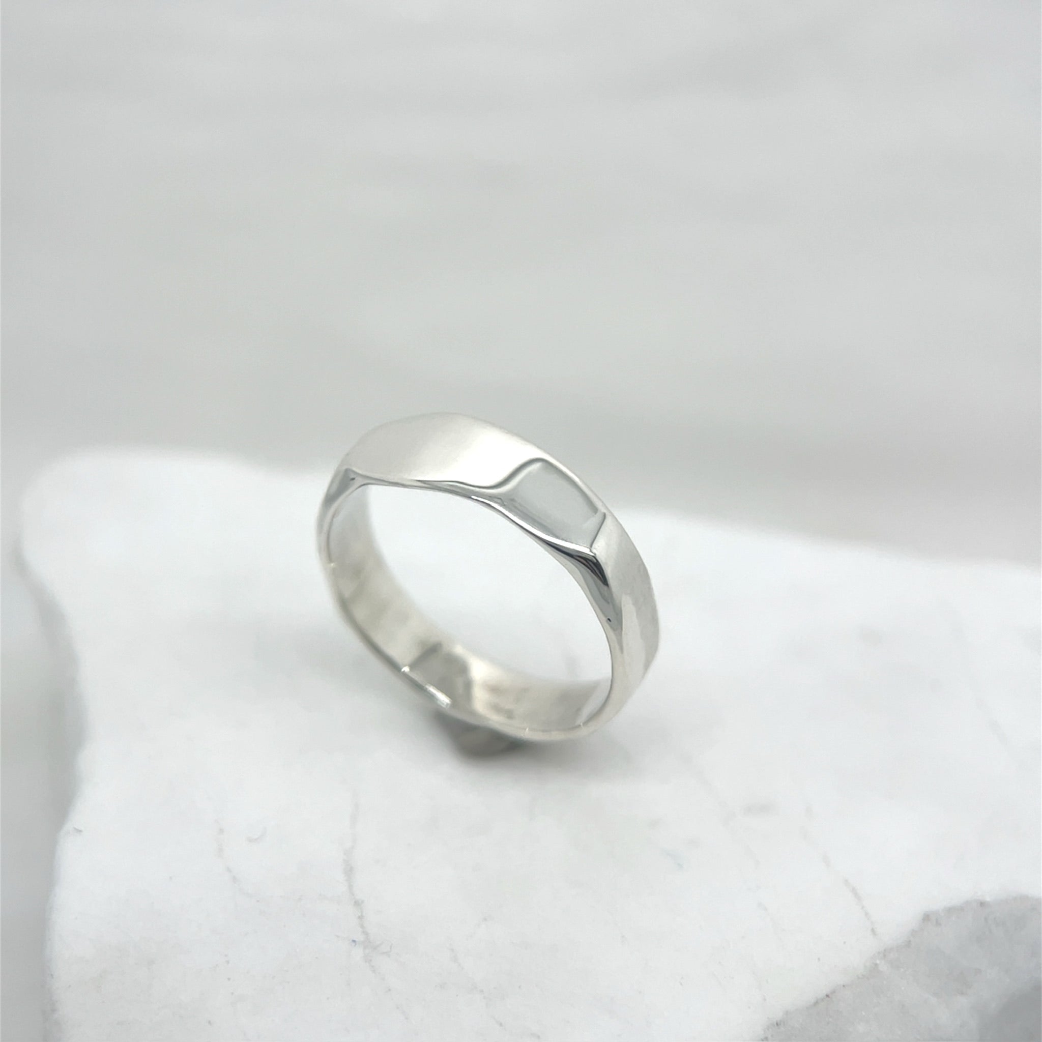 Sterling Silver Band Impression Ring